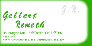 gellert nemeth business card